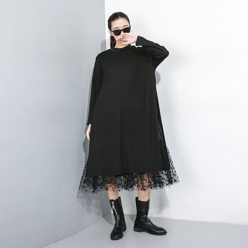 Kimi Mesh Long Sleeve Dress