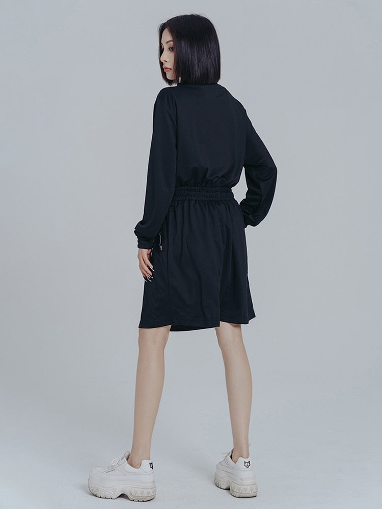 Mooni Drawstring Sweatshirt Dress