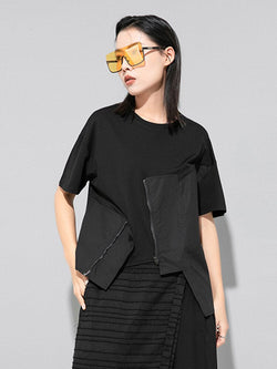 Lupee Zipper Shirt - Black