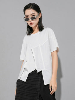 Lupee Zipper Shirt - White